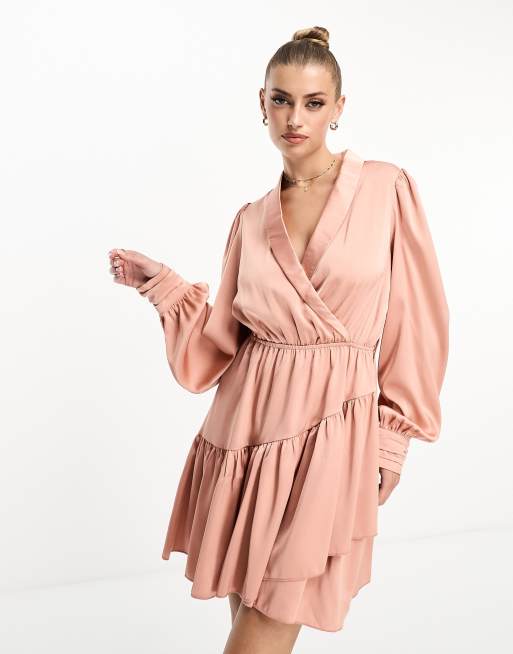 Ruffle hem hotsell wrap dress