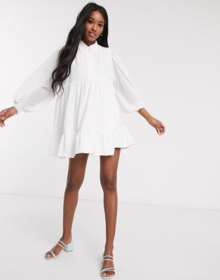 in the style white shirt dress