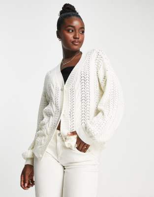 In The Style X Jac Jossa Knitted Cardigan In Cream-neutral