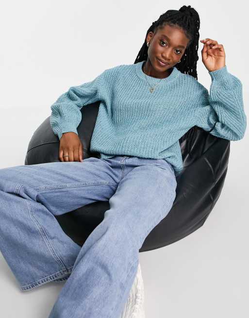 In The Style x Jac Jossa - Maglione con maniche a palloncino, colore blu, 4 di 4