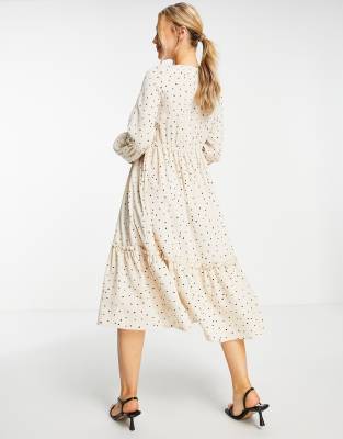 midaxi tiered dress