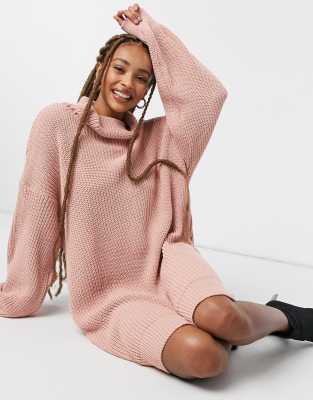 asos pink jumper dress