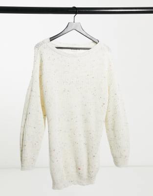 cream speckled sweater