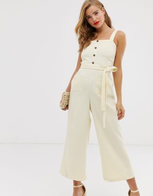 beige culotte jumpsuit