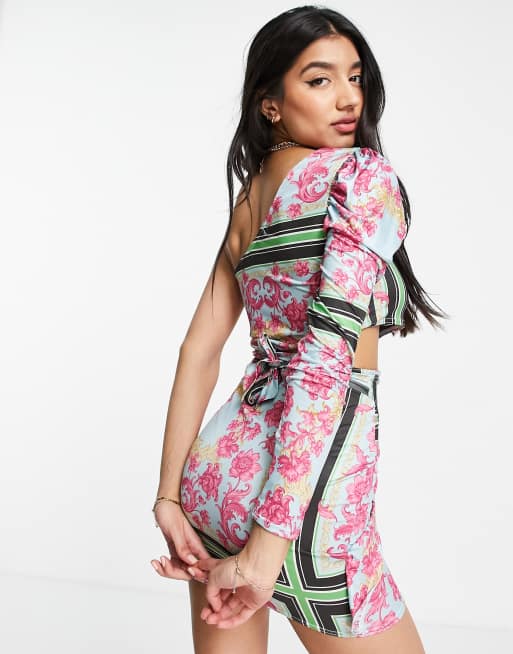 In The Style x Liberty Exclusivit Robe moulante asym trique