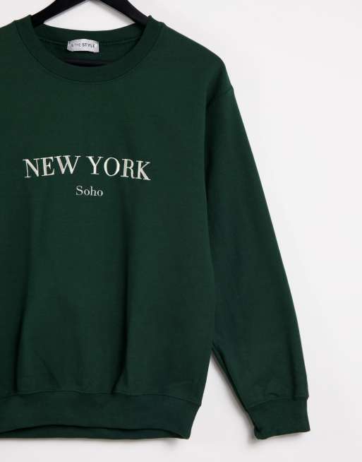 Emerald green sweatshirt new arrivals