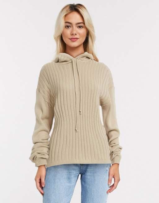 In The Style x Lorna Luxe - Lullaby - Hoodie côtelé d'ensemble - Taupe