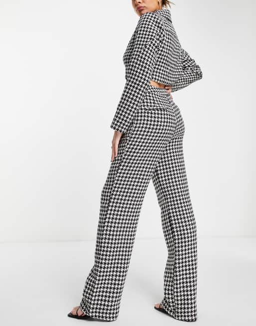 In The Style x Lorna Luxe - Multifarvede skræddersyede bukser med vidde i pepitatern, 2 af 4