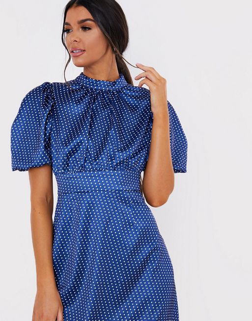 In the style, Dresses, Nwt Inthestyle Lorna Luxe Dress With Puff Sleeves