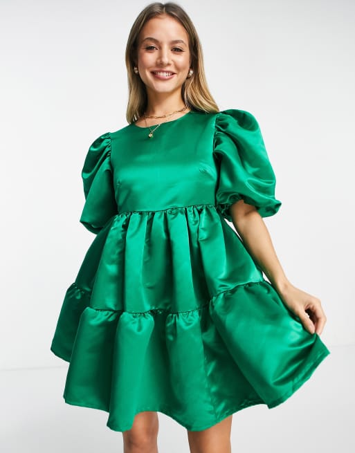 In the style, Dresses, Nwt Inthestyle Lorna Luxe Dress With Puff Sleeves