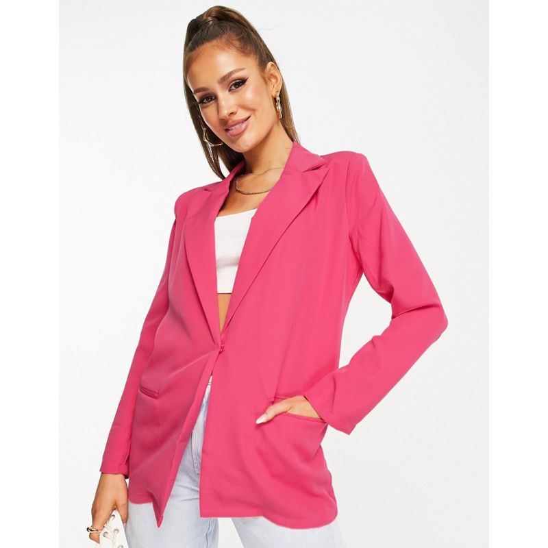 Donna Coordinati In The Style x Naomi Genes - Blazer oversize rosa vivo in coordinato