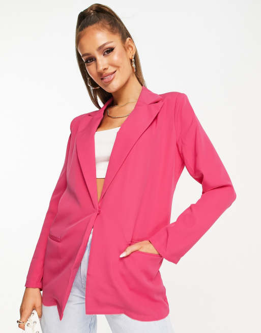 In The Style x Naomi Genes oversized blazer in hot pink - part of a set
