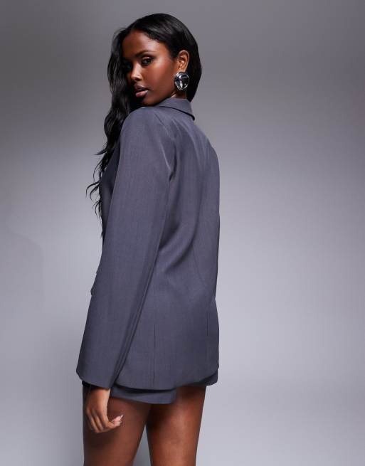 In The Style x Natalya Wright - Blazer in antracietgrijs, deel van co-ord set, 3 van 4