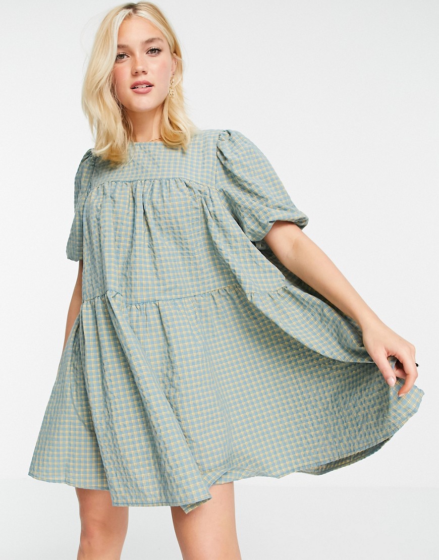 Must Have ASOS EDITION embroidered organza midi dress with puff sleeves ...
