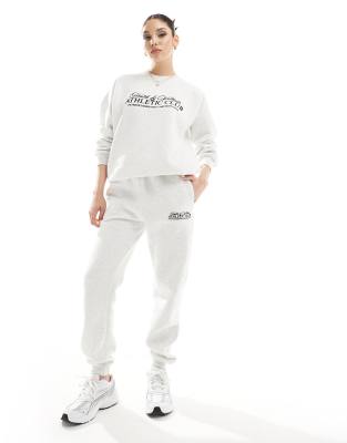 In The Style x Perrie Sian athletic club trackies in grey (part of a set)