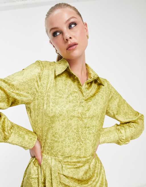 Zara gold best sale shirt dress