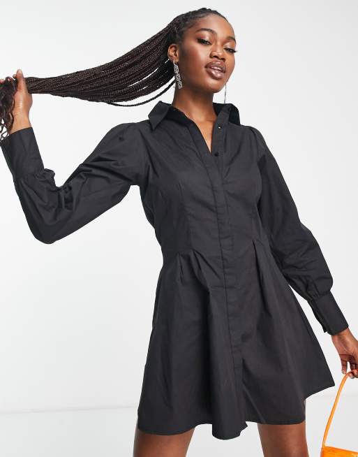 In The Style x Perrie Sian - Vestito camicia nero