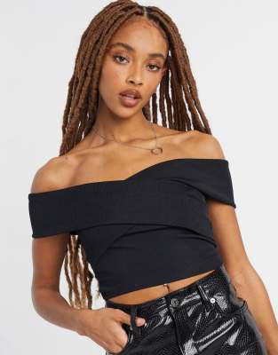 black bardot style top