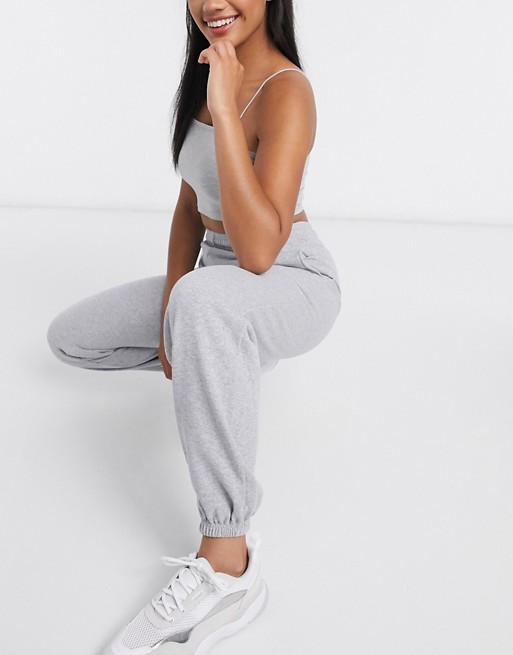 In The Style x Shaughna loungewear motif jogger in grey