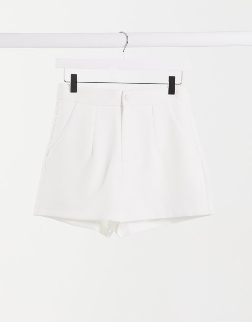 In The Style x Shaughna tailored short in cream | ASOS