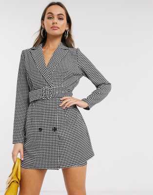 houndstooth blazer dress