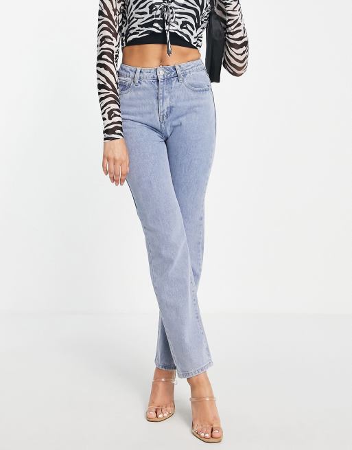 In The Style x Yasmin Chanel – Niebieskie jeansy z prostymi nogawkami