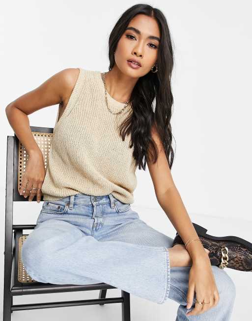 In Wear - Disa - Gebreid hemdtopje in beige