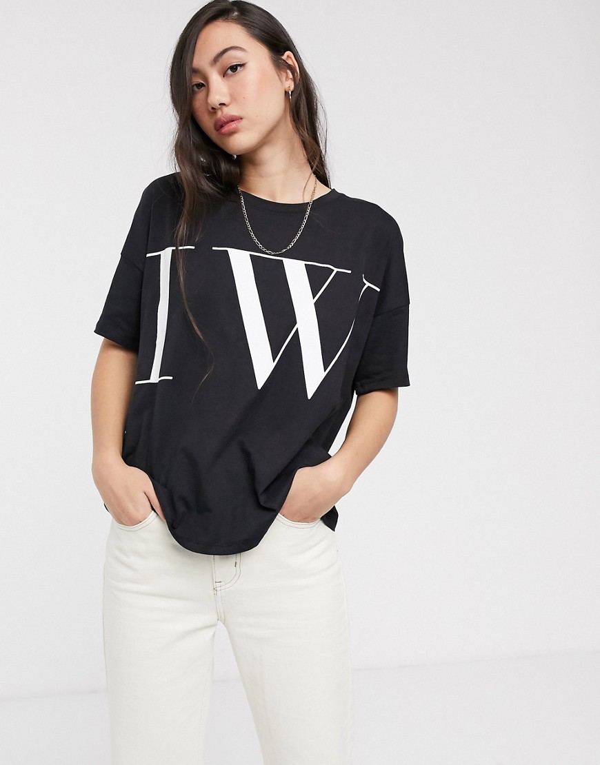 In Wear – Ivy – T-shirt i avslappnad modell med logga-Svart