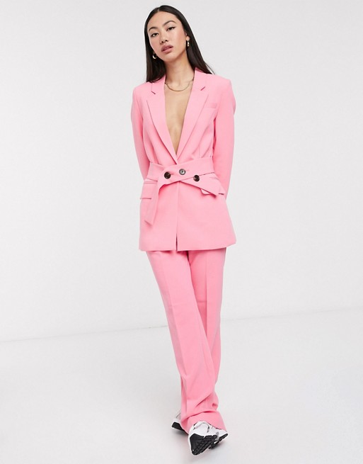 In Wear Katrice flared trousers co -ord in pink