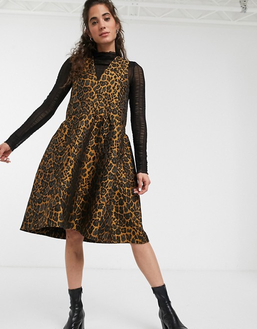 In Wear Mounal leopard print sleeveless skater dress