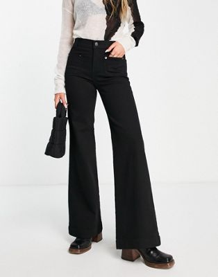In Wear tinkal flared jeans in black