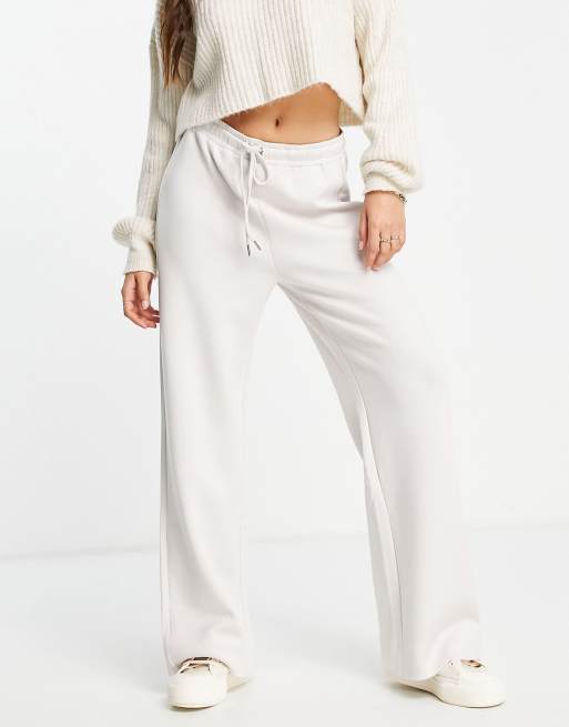 In Wear - Vincenti - Joggers a fondo ampio in jersey bianco sporco in coordinato