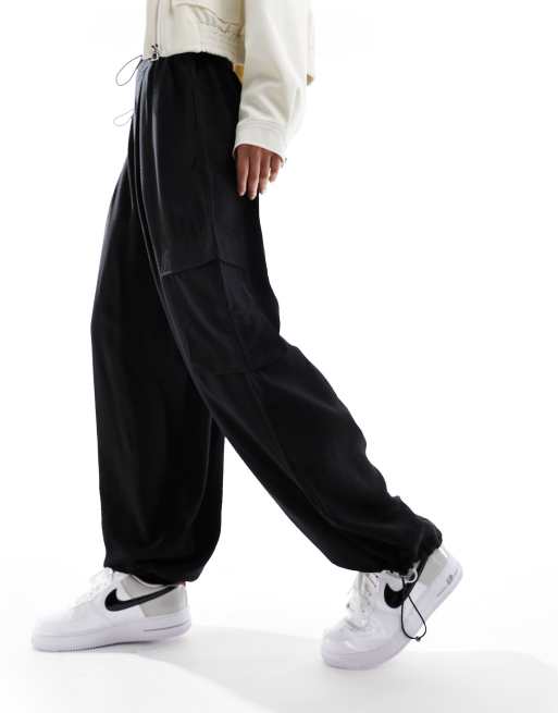 In Wear wide baggy pants in black 