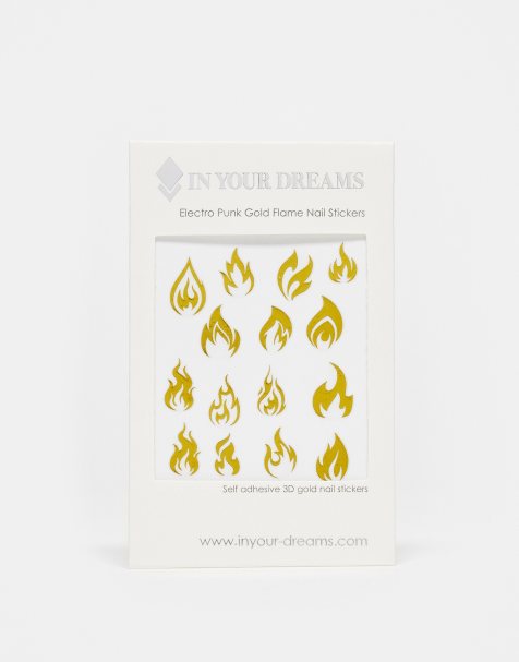 In Your Dreams - Electro Punk Gold Flame - Stickers 3D pour ongles - view 1