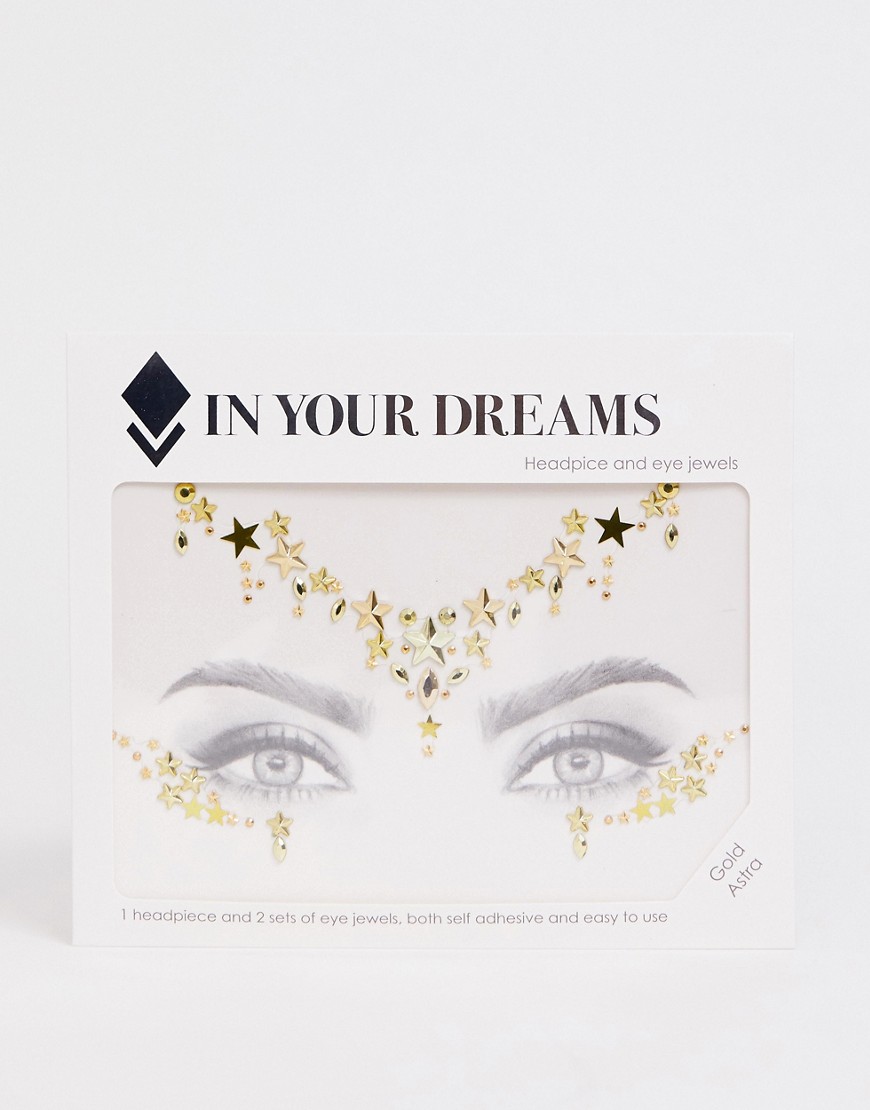 In Your Dreams – Gold Astra All in One – Ansiktssmycken och ögonsmycken-Flerfärgad