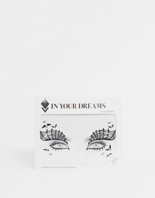 In Your Dreams – Halloween – Black Merlinite Face Stickers – Svarta klistermärken för ansiktet
