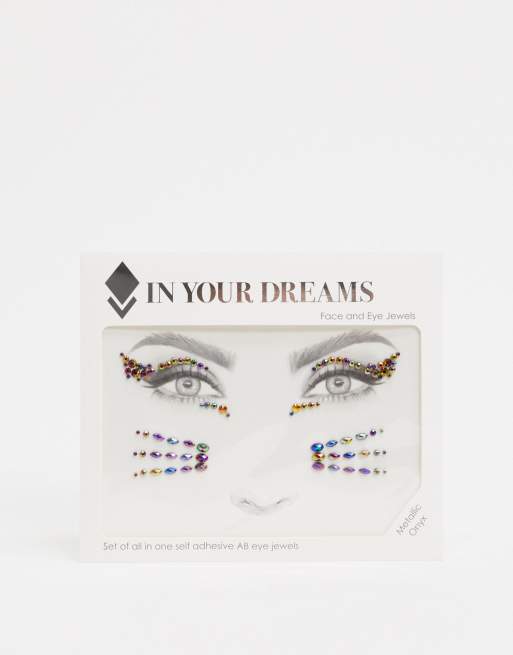 In Your Dreams Gold Drop Stars Face Gems