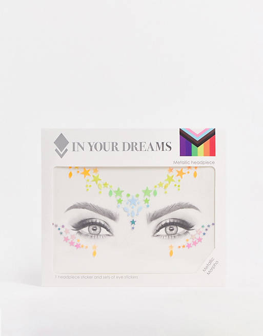 In Your Dreams Pride Metallic Morpho Face Stickers