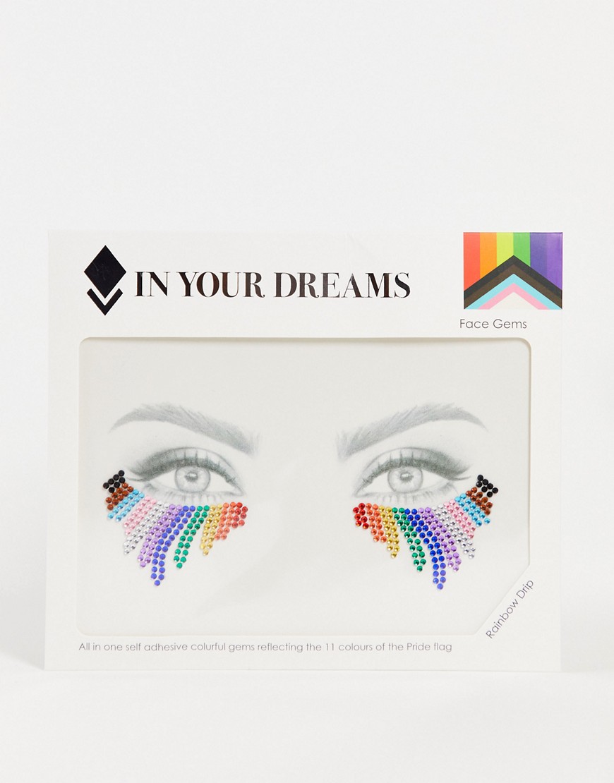 In Your Dreams PRIDE Rainbow Drop Face Gems-Multi