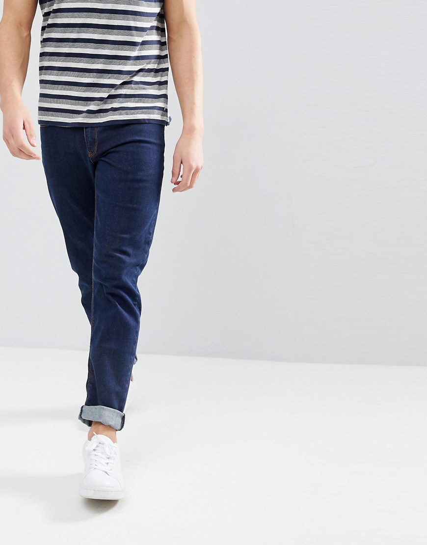 Indigofarvede slimfit-jeans fra ASOS DESIGN slim jeans in indigo-Blå