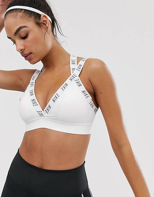 Buy Nike Indy Logo Sports Bras Women White, Lightgrey online