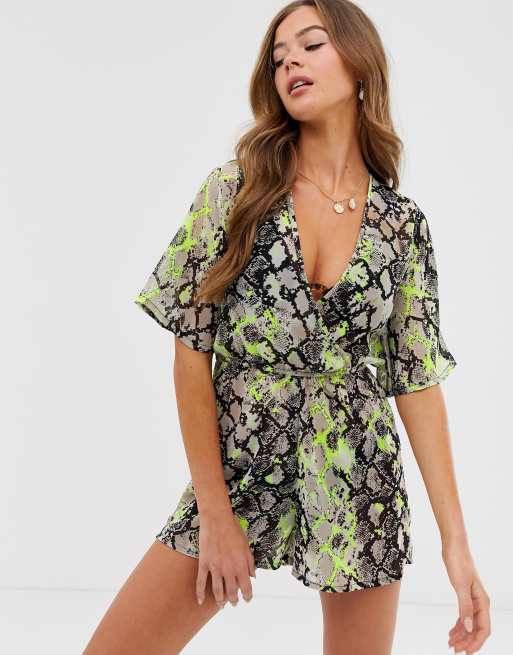 Snake store print romper