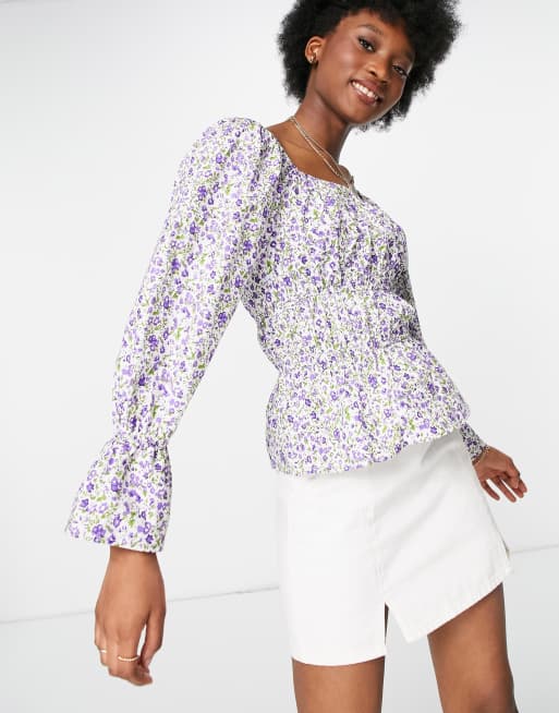 Influence - Blouse à manches longues et imprimé petites fleurs
