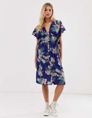 tropical flower dress