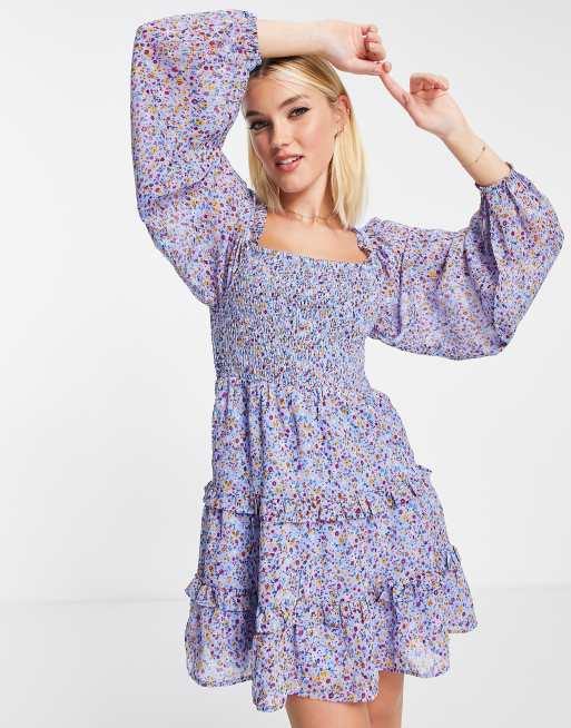 Long sleeve 2025 short chiffon dress