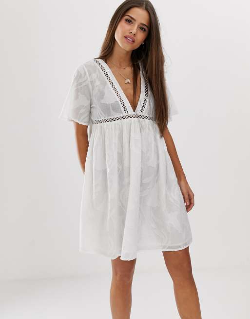 Influence cotton beach mini dress  ASOS