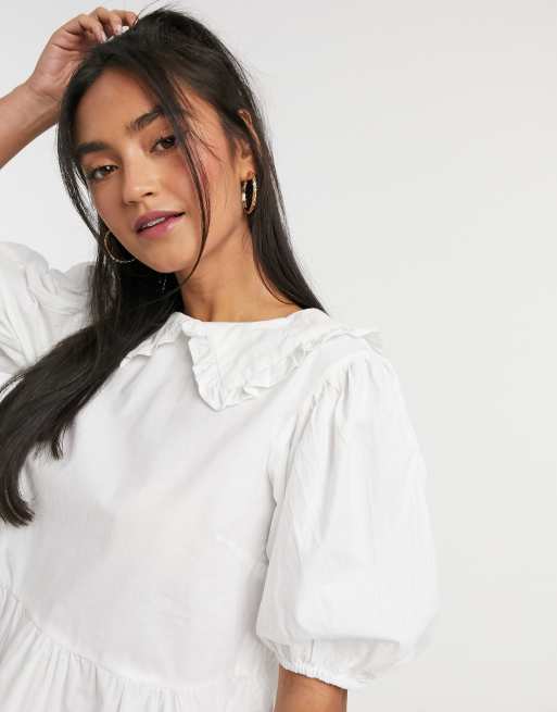 Poplin Blouse with Peter Pan Collar