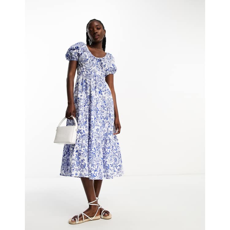 Cotton poplin sale midi dress