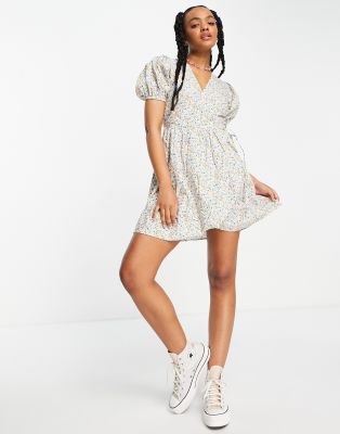 cotton poplin wrap dress