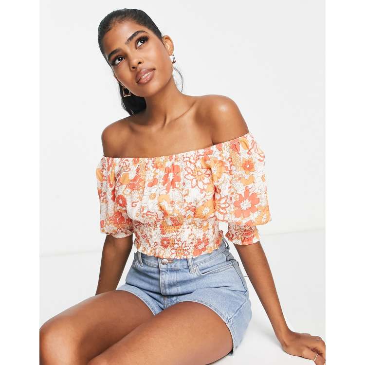 Influence crop top in floral print (part of a set)